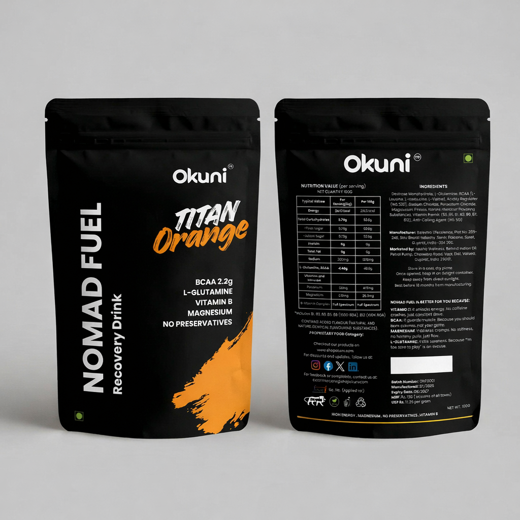 Nomad Fuel – Orange Titan | BCAA & Electrolyte with Magnesium & B-Vitamin Complex Recovery Matrix (Pack of 1)