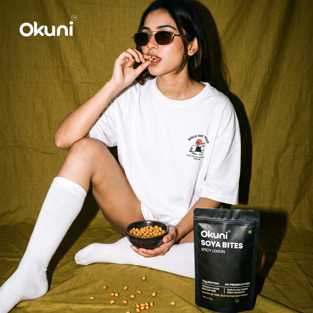 Soya Bites - Spicy Lemon (Pack of 5) | High Protein Crispy Snacks