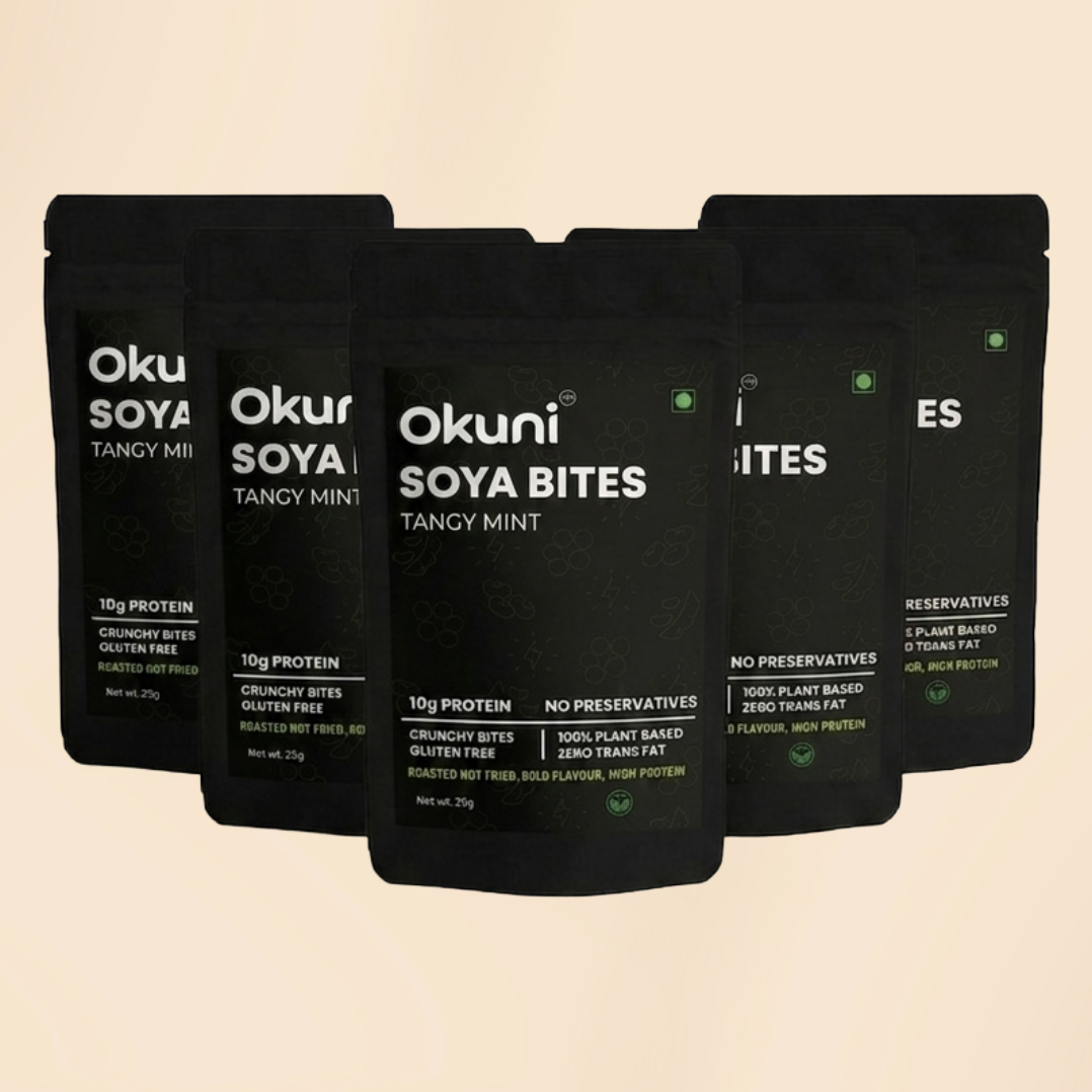Soya Bites - Tangy Mint (Pack of 5) | High Protein Crispy Snacks